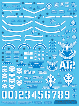 DELPI DECAL - 1/100 MG - ZAKU 2.0 WATER DECAL - DELPI VER - NORMAL